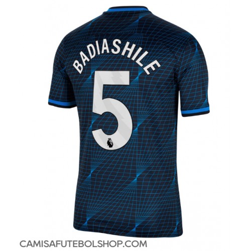 Camisa de time de futebol Chelsea Benoit Badiashile #5 Replicas 2º Equipamento 2023-24 Manga Curta